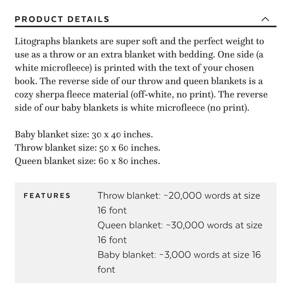 Outlander by Diana Gabaldon Book Script on Blanket - Picture 2 of 3